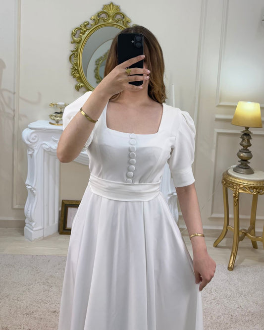 Robe Noor - Tissu Crepe Barbie