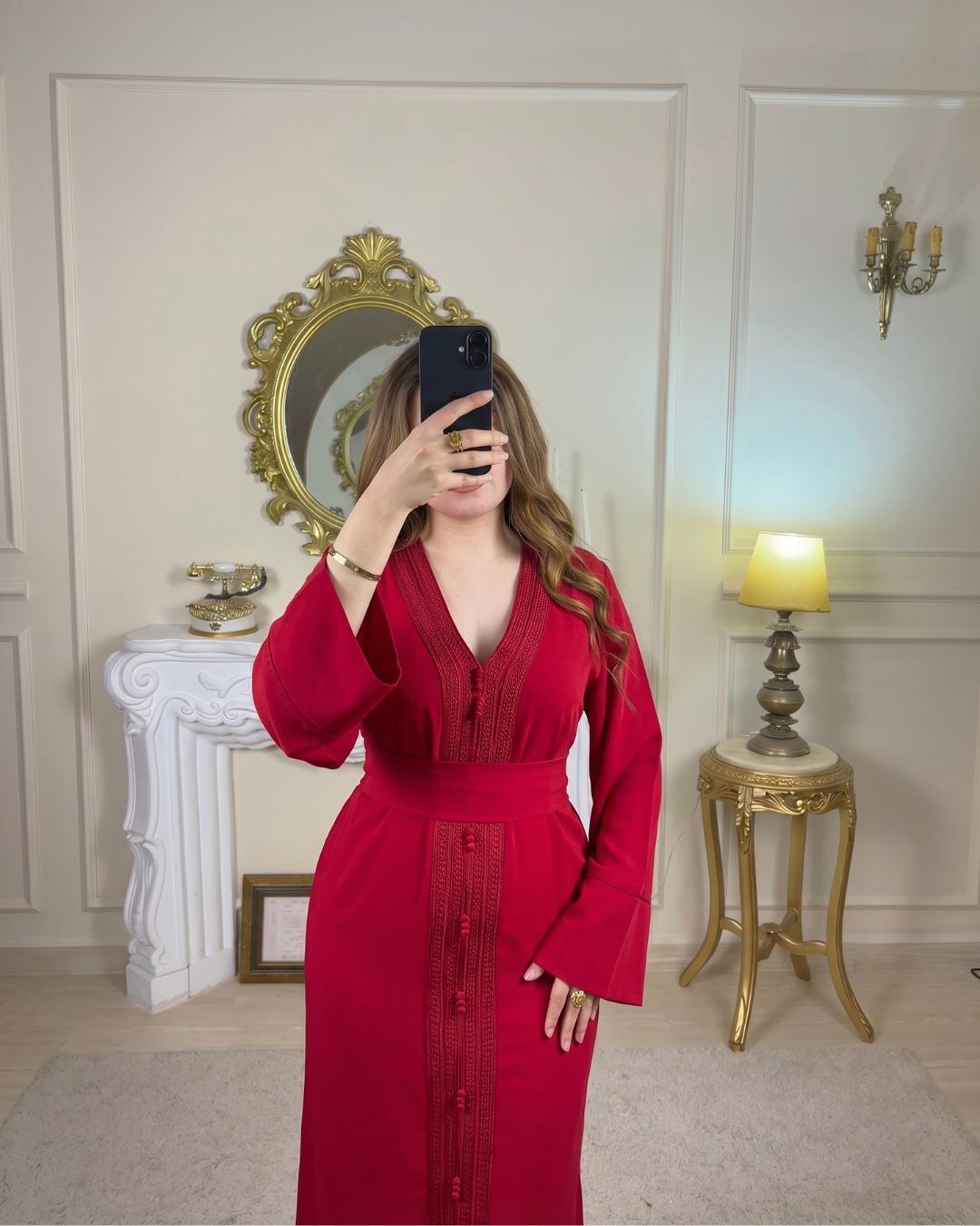Robe Kaftan - Tissu Crepe Barbie