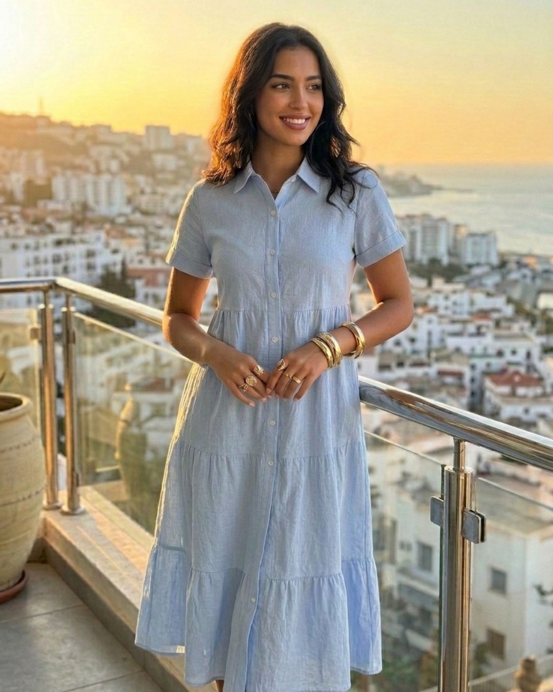 Robe Marbella - Tissu popeline