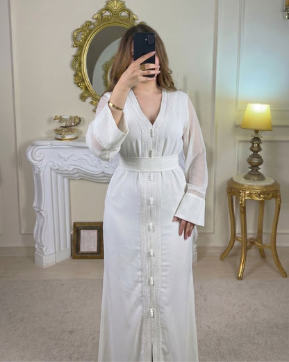 Robe Kaftan - Tissu Crepe Barbie