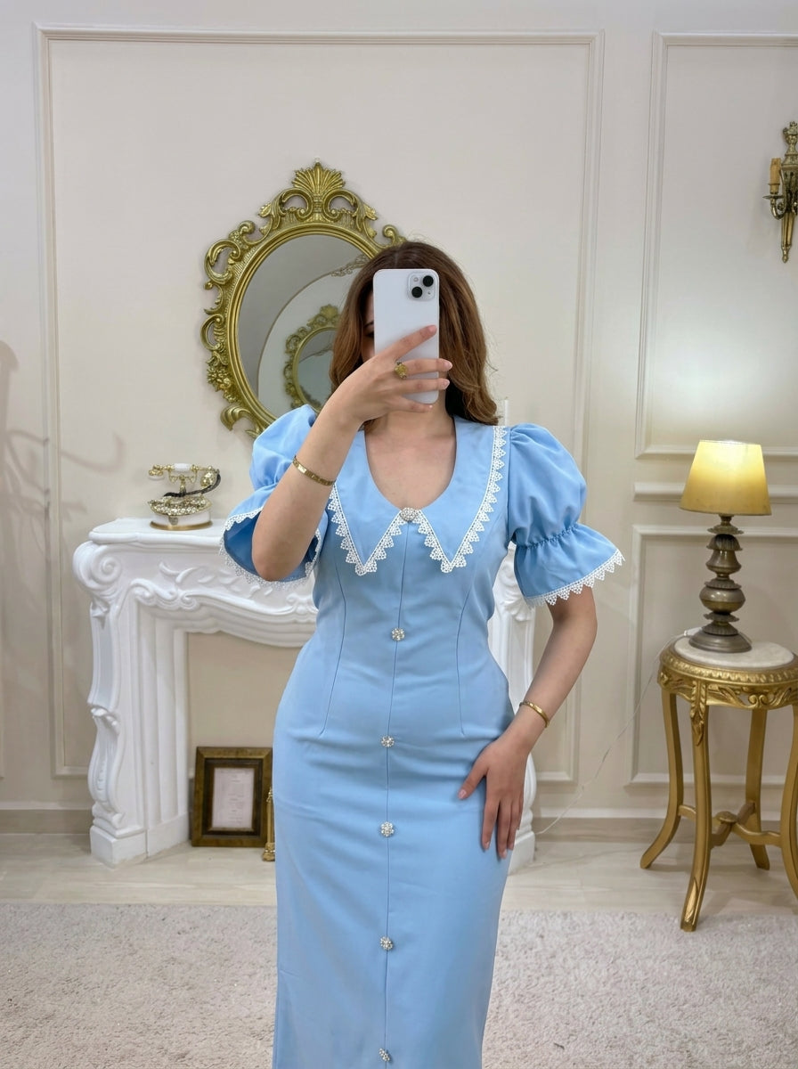Robe Ryma - Tissu Crepe Barbie