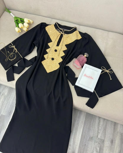 Robe Arabe - Tissu Crepe Barbie