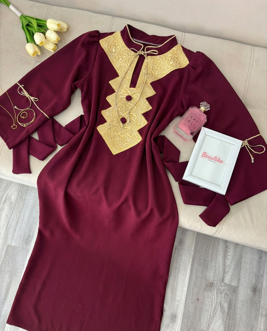 Robe Arabe - Tissu Crepe Barbie